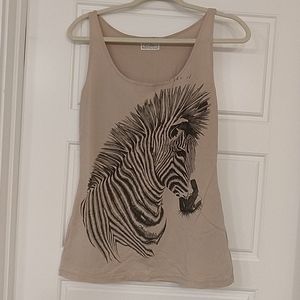Lauren Moshi Mohawk Zebra Tank